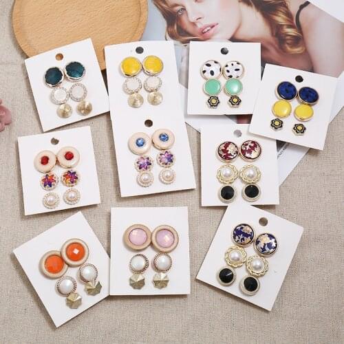 Cheap Fashion Personality Resin Earrings Colorful Exquisite Stud Earrings Elegant ladies everyday Earrings