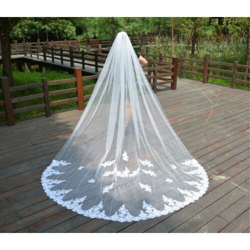 Wedding accessories lace veil bride veils wedding long veil cathedrals