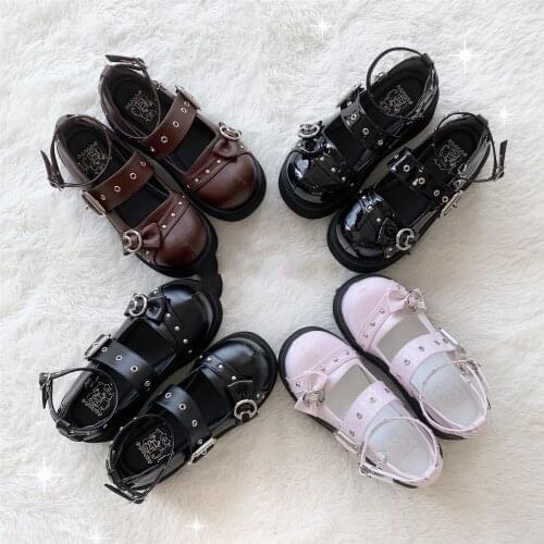 Japanese sweet student lolita shoes vintage round head thick bottom women shoes kawaii Mary Jane single shoes loli cosplay cos