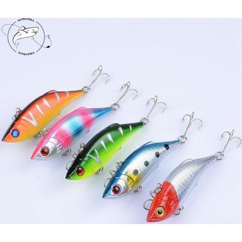 1Pcs 8cm/11.8g 3D eyes Hard VIB Lures Sea Fishing Baits Wobblers Crankbait Artificial Isca Swimbait with 6# Hooks Tackle