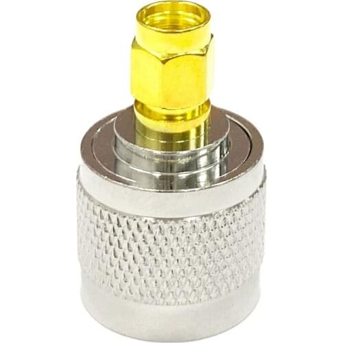 1pc N Male Plug to RP-SMA Male Plug RF Coax Adapter Modem Convertor Connector Straight Nickelplated NEW wholesale