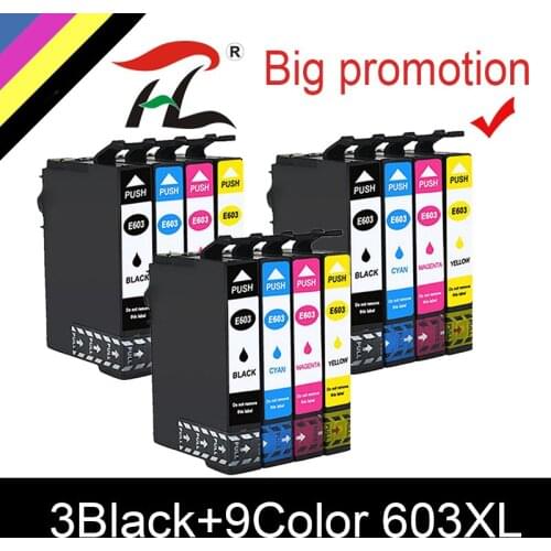 12 Pack 603 XL Compatible for Epson 603XL E603 T603 for XP-2100 XP-3100 WF-2810 XP-3105 XP-4100 XP-4105 WF-2830 XP-2105 Printer