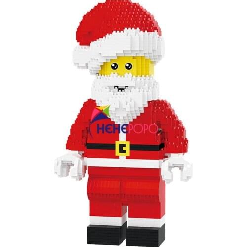 Snowman Block Diamond Building Blocks 1910pcs Santa Claus Action Figures Building Bricks DIY Assembly Christmas Gift Kid Toy