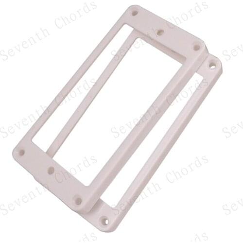 2Pcs/Lot White 7mmx8.5mm Plastic Slanted Double Coil Electric Guitar Pickup Ring Humbucker Frame Mounting Ring Musical Parts
