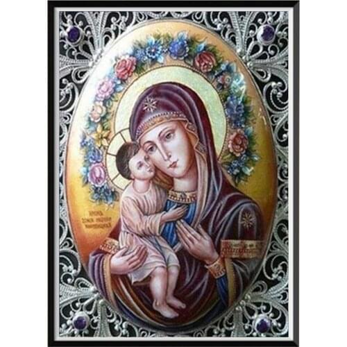 5d Diamond Painting Religious Figures Handmade Diamond Embroidery Round Diamond Mosaic Crafts