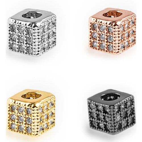 5pcs Acrylic Metal Natural stone bare beads dzi cube balls charms crystals bracelet beadwork for needlework accessories C79