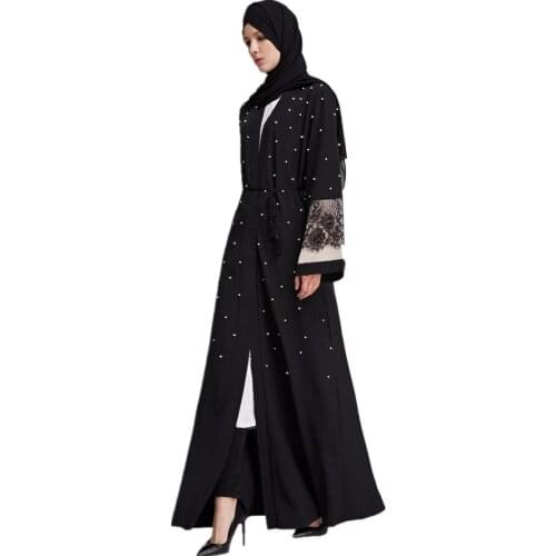 Plus size Muslim Adult diamond with lace Robe Musulmane Turkish Dubai Abaya Muslim Robe Arab Worship Service wj1865 wholesale