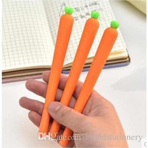 Creaive Carrot Roller Ballpoint Pen 0.5mm Orange Vegetable Shape Stationery Christmas Gift