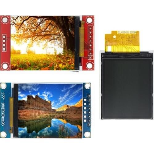 D02 1.77 1.8 inch TFT LCD Module LCD Screen SPI serial 51 drivers 4 IO driver TFT Resolution 128*160 1.8 inch TFT interface