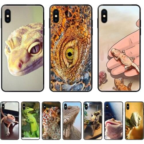 Cheap Real Bearded Dragons Black Soft TPU Cell Phone Cases For Galaxy A5 A6 A7 A8 A10 A10S A20 A20S A20E A21S A30 A30S A40 A50