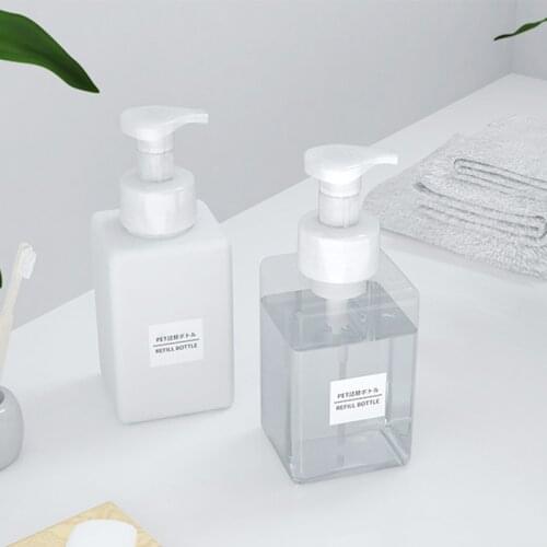 450ml Soap Foam Foaming Pump Empty Square Bottle Dispenser Travel Plastic Portable Convenient Bottle Foam Pump Hot