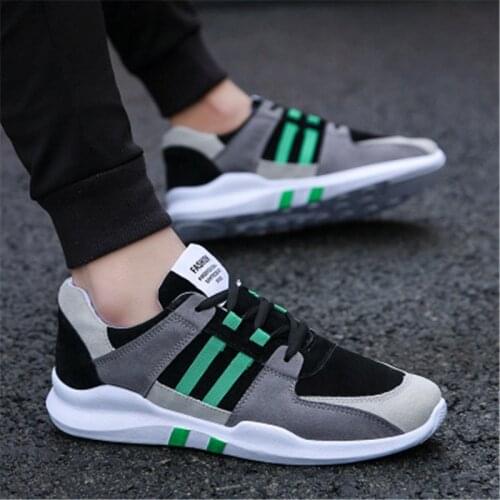 KipeRann mens shoes quality 2018 new mens casual shoes male students casual wear breathable plus velvet running shoes