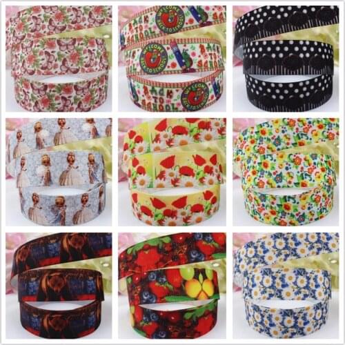 16607-65 , 25MM Note Printed grosgrain ribbon,garment accessories hair accessories material, DIY Handmade decoration