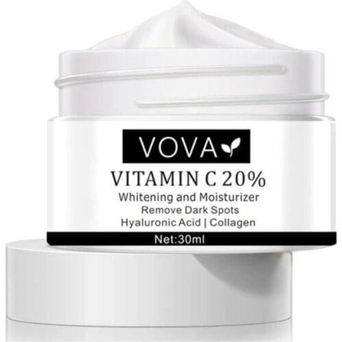 Face Cream Vitamin C 20% Remove Dark Spots Facial Cream Repair Fade Freckls Melanin Remover Brighten Skin 30ml