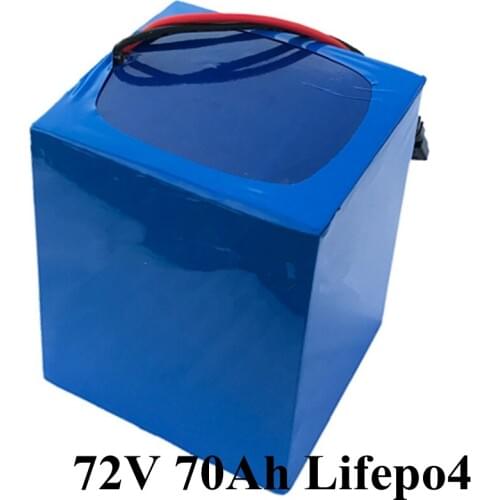 Lithium 72V 70Ah Lifepo4 Battery BMS 24S Deep Cycle for 5000W 3000W Bicycle Bike Scooter Motorbike Motorcycle + 10A Charger