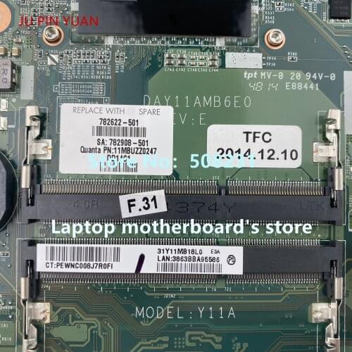 JU PIN YUAN 782622-001 782622-501 782622-601 for HP 17-F series laptop motherboard DAY11AMB6E0 with I5-5200 100% fully Tested