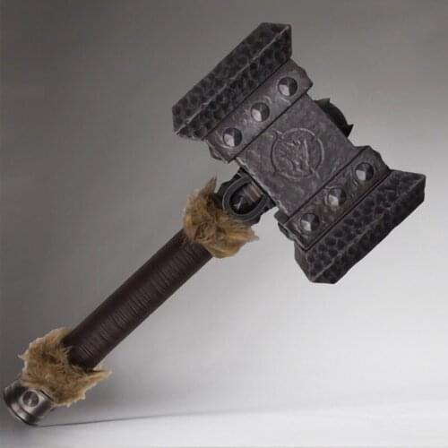 1:1 Thunder Hammer 56cm All Metal Hammer Of Destruction Weapons Axe Storming Hammer Cosplay Material Kids Gift Home WALL Decor