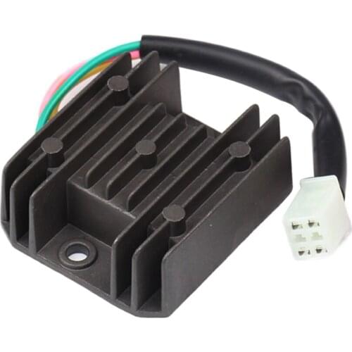 Motorcycle 4 Wires 4 Pins 12 Voltage Regulator Rectifier For 150-250CC Motorcycle Gy6 50 150cc Scooter Moped ATV Aluminium