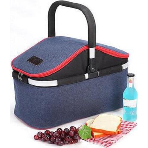 Outdoor camping portable folding picnic backpack Camping preservation with lid insulation picnic rucksack