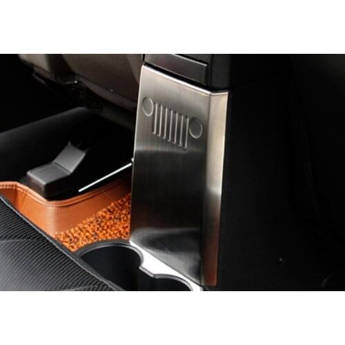 Stainless Steel Interior Steel Armrest Box Rear Panel Cover Trim For Jeep Compass 2011 2012 2013 2014 2015