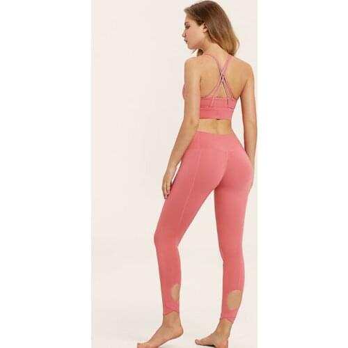 New yoga suit summer 2020 new and american fitness hip running tight sports yoga suit