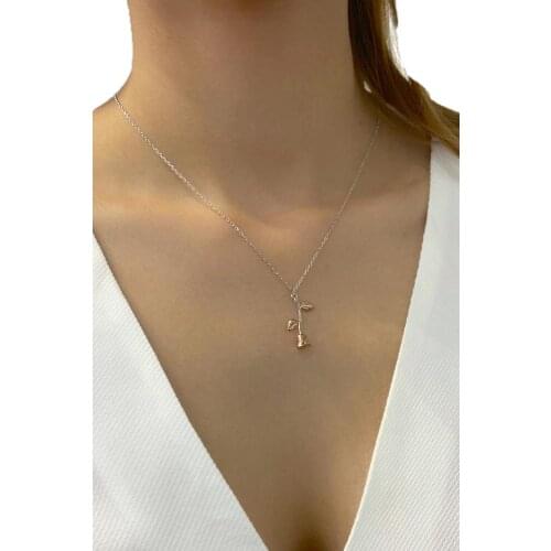 Italian Top Quality Rose 925 Silver Necklace