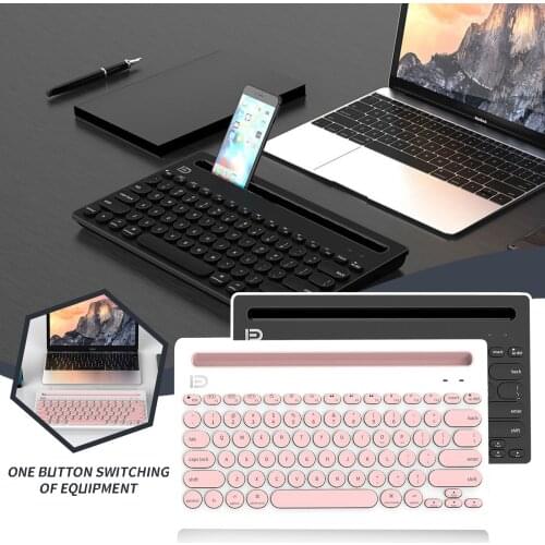 Rechargeable Wireless Bluetooth Keyboard Portable Ultra-thin Keyboards Mute Multi-device Keyboards For Windows Android Ios