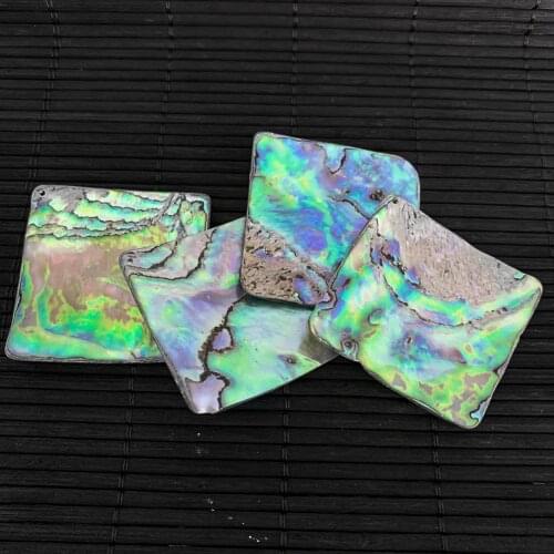 2PCS Natural Abalone Shell Charms Pendant Mother of Pearl Seashell for DIY Necklace Earring Jewelry Making Finding Accessories