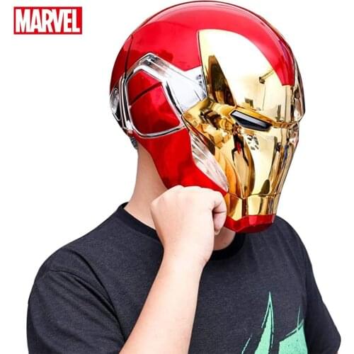 Marvel MK85 Iron Man Helmet 1/1 Cosplay Super Hero LED Light Replica Automatic Mask Action Figure Model Toy Birthday Gift