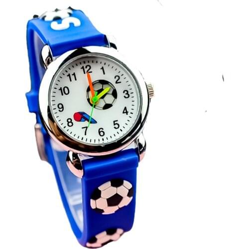 1PC Football Silicone Kids Watches Unique Design Cartoon Ball Wristwatch Boy Quartz Montre Enfant Children Birthdays Gift