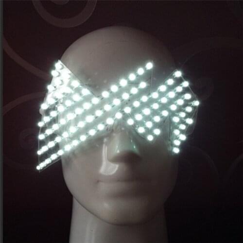 Hot Sale Led Luminous Glasses Halloween Party Mask Light Up Eyewear For DJ Club Stage Show Festive Party Supplies