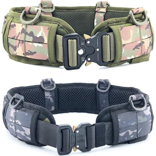 Tactical Airsoft Belt Army Military Camo Combat Duty Battle Molle Belts Outdoor Sport CS Game Training Hunting Soft Belt Padded