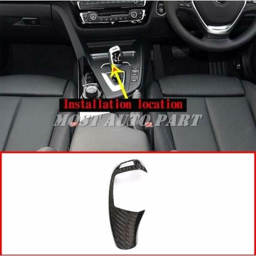 Carbon Fiber Interior Gear Shift Head Cover Trim For BMW 5 Series F10 2011-2017 1 3 Series F20 F30 2013-2018 X4 F26 2014-18 RHD