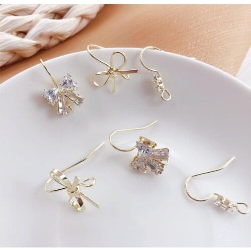 10pcs Rhinestone arrings Clasps Hooks Fittings DIY Jewelry Making Accessories Metal Hook Earwire Jewelry DIY Earrings Findings