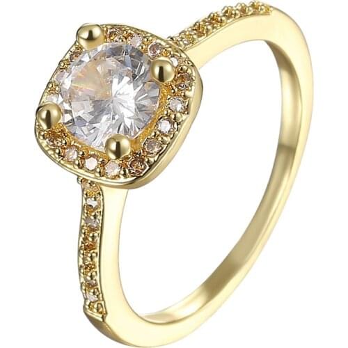 Legenstar Silver Color Wedding Rings For Women Square Simulated zircon Jewelry Bague Bijoux Femme Engagement ring Accessories