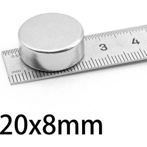 1-20PCS 20x8mm N35 Round Powerful Magnetic Magnets 20mmx8mm Neodymium Magnet 20*8mm Permanent Magnet Strong 20*8