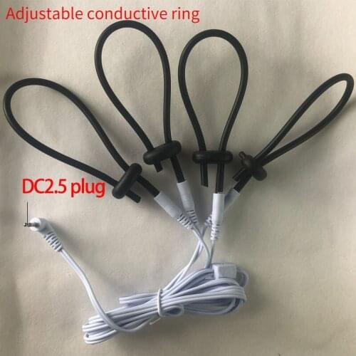 10pcs/lot Electrosex Penis Ring Rubber Tube E-Stim Monopolar Conductive Loops Cock RingsTENS Unit Sex Toys