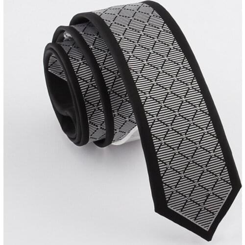2020 New Designers Brands Fashion Business Casual 5.5cm Slim Ties for Men Skinny Necktie Office Work with Gift Box Sliver Gray