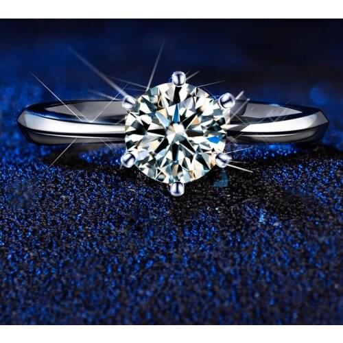 2021 Classic Bull Head Style 925 Silver Moissanite Ring Diamond Jewelry for Women Anniversary Couple Rings