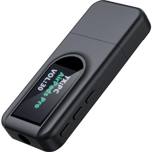 5.0 Bluetooth Transmitting and Receiving Two-in-One USB Bluetooth Transmitter TV Computer with Screen