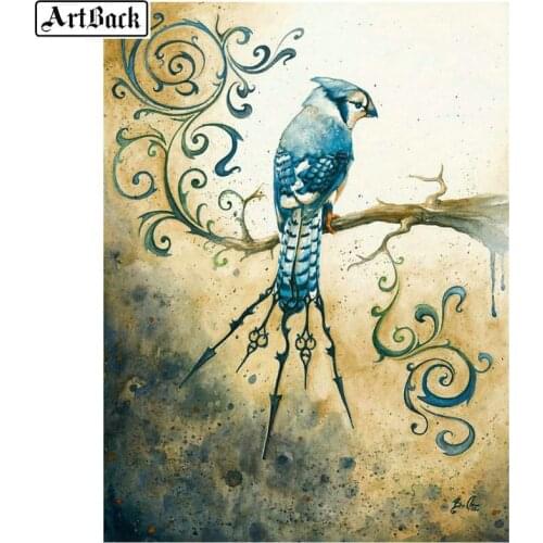 5d diy diamond painting bird tree pattern full square 3d diamond embroidery diamond mosaic kit handicraft wall sticker