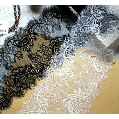 6 m/Pack Good quality Black /White Eyelashes Lace wide 17-22 cm Handmade DIY Costumes Ntimate Accessories Materials