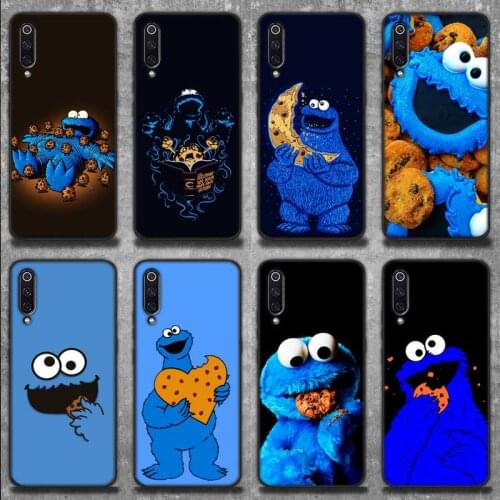 Riccu Cute funny Cartoon Cookie Monster Phone Case for Xiaomi 6 6plus 6X 8 9SE 10 Pro mix 2 3 2s MAX2 note 10 lite Pocophone F1