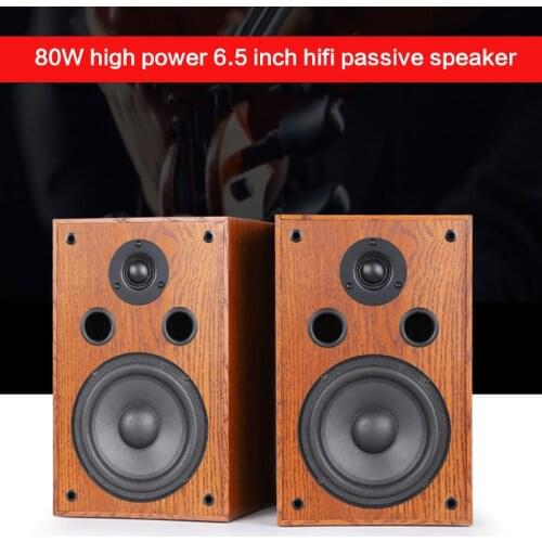 80W High-power 6.5-inch Speaker Home Theater High-fidelity Hifi Enthusiast Passive Speaker Two-way Audio Bookshelf Speaker
