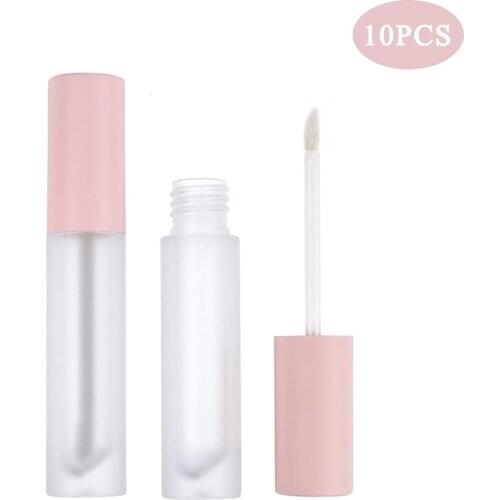 DIY Refillable Bottle 5ML 10pcs Empty Transparent Liquid Lipstick Tubes Cosmetic Tube Lip Balm Jars Lip Glaze Tube Empty Tube