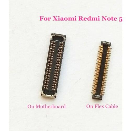 For Redmi Note5 LCD Display Screen FPC Plug Connector on Flex cable & On Motherboard Mainboard for Xiaomi Redmi Note 5