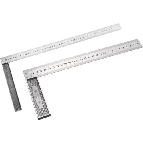 Uxcell L Square Stainless Steel 90 Degree Double Sided Angle Ruler Right Measuring Layout Tool for Rafters Stair Layouts ect
