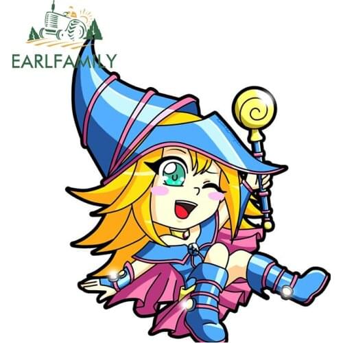 EARLFAMILY for Yu Gi Oh! Dark Magician Girl Cartoon Anime Car Stickers Vinyl Car Window Bumper Decal Waterproof Car Accessories