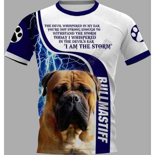 PLstar Cosmos Bullmastief 3D Printed t-shirt Harajuku Streetwear T shirts Funny Animal Men For Women Short Sleeve 09