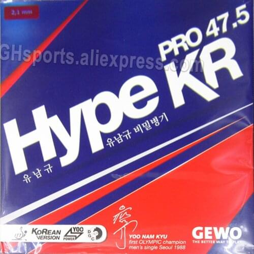 GEWO Hype KR PRO (Yoo Nam Kyu) Table Tennis Rubber Pips-In Original GEWO HYPE KR Pro 47.5 Ping Pong Sponge